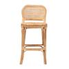 Baxton Studio Adrena Modern Bohemian Natural Brown Rattan Bar Stool view 2