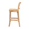 Baxton Studio Adrena Modern Bohemian Natural Brown Rattan Bar Stool view 3