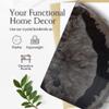 Nature's Decorations A Quality Black Agate Geode Bookends - Heavy Duty with Non-Skid Rubber Bumpers for Shelves, Office, Home Decor - Cool Crystal Stone (1 Pair 2-3 LB) view 3