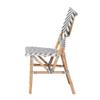 Baxton Studio Shai Gray and White Weaving and Natural Rattan Bistro Chair view 3