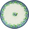Polmedia Polish Pottery Dinner Plate - Green Flora Pattern Handmade in Boleslawiec Poland by Ceramika Artystyczna + Certificate of Authenticity view 1