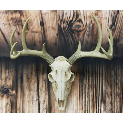 1 Pcs Rustic Hunter Rack Deer Antler Wall Plaque Decor 10 Point Buck Figurine