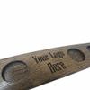 Barrel-Art Personalized Premium 4 Glass Whiskey Flight/Engraved Center/Personalized Gift/Crystal Glass Option/Dark Walnut Color (Your Logo Design) view 4