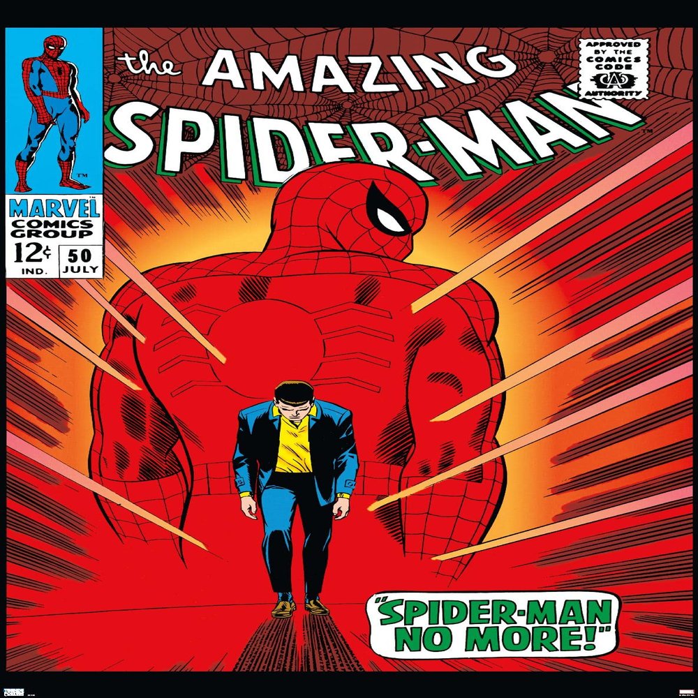 Marvel Comics Amazing Spider-Man #50 Wall Poster, 34L" x 22.4W", Premium Unframed Version