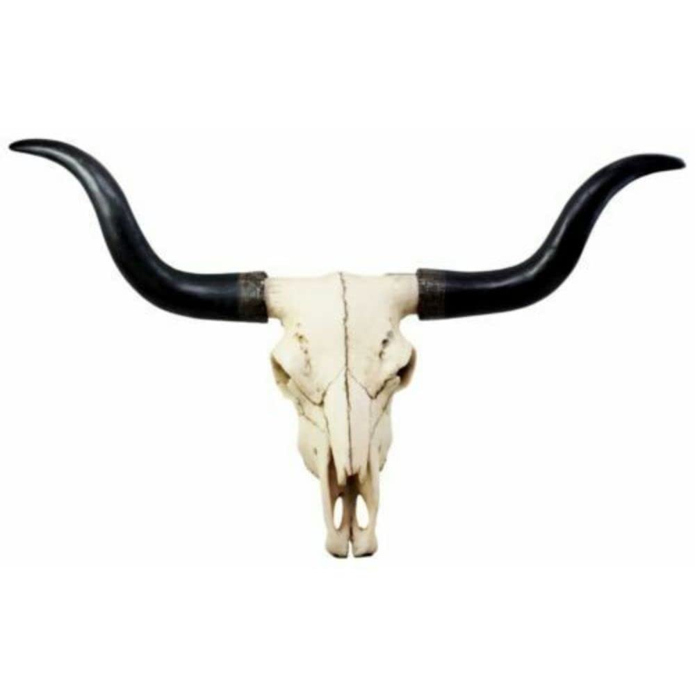 1 Pcs Large 27" W Longhorn Cow Wall Hanging Sculpture Plaque Wild Bull Steer Art