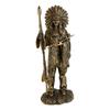 1 Pcs Native American Indian Chief With Eagle Roach Spear And Chalumet Pipe Statue view 1