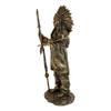 1 Pcs Native American Indian Chief With Eagle Roach Spear And Chalumet Pipe Statue view 2