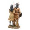 1 Pcs Hand Painted Eagle Warrior Couple Husband & Wife Family Figurine 12.5" H view 2