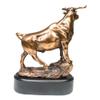 1 Pcs Western Wild Cattle Bull On Pride Rock Electroplated Resin Statue With Base view 2