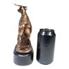 1 Pcs Western Wild Cattle Bull On Pride Rock Electroplated Resin Statue With Base view 4
