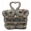 1 Pcs Together Forever Anniversary Elephant Couple With Heart Shaped Trunks Statue view 1