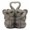 1 Pcs Together Forever Anniversary Elephant Couple With Heart Shaped Trunks Statue view 2