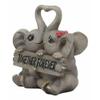 1 Pcs Together Forever Anniversary Elephant Couple With Heart Shaped Trunks Statue view 4