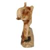 1 Pcs Faux Wood Elephant Family Migration Elephant Walking With Baby Calf Statue 7" L view 2