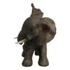 1 Pcs Small Wildlife Elephant Father And 2 Calves On Piggyback Playing Statue 5.25" H view 3
