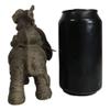 1 Pcs Small Wildlife Elephant Father And 2 Calves On Piggyback Playing Statue 5.25" H view 4