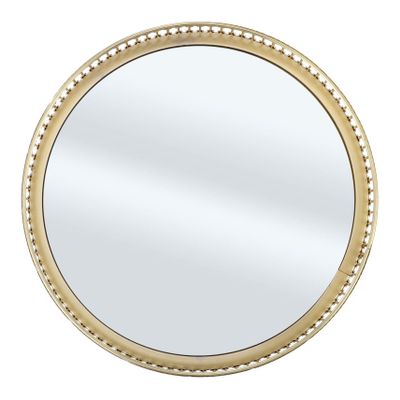 1 PC Ladies Round Plate Dresser Gold Platter Sundries Display Tray Bedroom Style for Bathroom Trinket with Dish Cosmetics European Jewelry Decorative Desktop