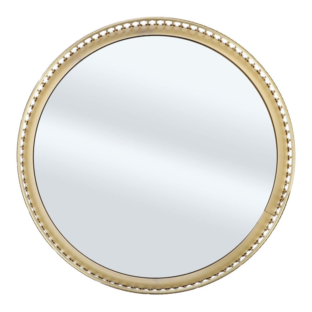 1 PC Ladies Round Plate Dresser Gold Platter Sundries Display Tray Bedroom Style for Bathroom Trinket with Dish Cosmetics European Jewelry Decorative Desktop