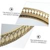 1 PC Ladies Round Plate Dresser Gold Platter Sundries Display Tray Bedroom Style for Bathroom Trinket with Dish Cosmetics European Jewelry Decorative Desktop view 4