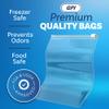 100 Count - Slider Zip Food Storage Bags, 8" x 10" (1/2 Gallon) 3 Mil Heavy Duty, Strong & Durable For Freezer Storage, For Sandwiches, Snacks & More. GPI view 3