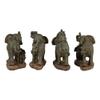 African Elephant Mother & Calf Family Set Of 4 Mini Figurines view 2