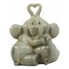 1 Pcs Loving Hugs Elephant Couple Figurine With Heart Shaped Trunks Anniversary Decor view 2