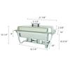 TrueCraftware- 8 Qt. Stainless Steel Full Size Folding Stand Chafing Dish Complete Set- Food Warmer Chafers and Buffet Warmer Sets for Catering Event Party Holiday Buffet Weddings Catering Events view 2