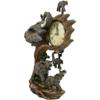 1 Pcs Elephant Father and Calf Family Table Clock with Pendulum 10.5" Height view 3