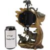 1 Pcs Elephant Father and Calf Family Table Clock with Pendulum 10.5" Height view 4