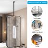 DMCHENGMA Rectangular Ceiling Hanging Mirror with Black Metal Frame, Bathroom Floating Decorative Mirrors Home Modern HD Vanity Makeup Mirrors (Size : 40cmx60cm) view 4