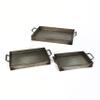 Set of 3 Rustic Decorative Metal Trays view 1