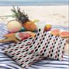 LOVE HOME DAY Mid Century Raindrop Striped Outdoor Pillow Covers Set of 2,Decorative Waterproof Throw Pillow Case, Burgundy Red Grey Black Cotton Linen Soft Cozy Cushion Pillowcases view 3