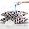 LOVE HOME DAY Mid Century Raindrop Striped Outdoor Pillow Covers Set of 2,Decorative Waterproof Throw Pillow Case, Burgundy Red Grey Black Cotton Linen Soft Cozy Cushion Pillowcases view 4