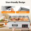 Commercial Electric Griddle, 21.5" 3000W 110V Electric Countertop Griddle Stainless Steel Flat Top Grill Restaurant Electric Griddle Grill, Adjustable Temperature Control view 4