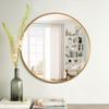 NeuType Round Mirror 20inch Circle Mirror for Wall Metal Framed Wall-Mounted Mirror for Wall Decor Decorative Mirrors for Entryway Living Room Bedroom Bathroom Home Modern(Gold) view 2
