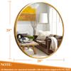 NeuType Round Mirror 20inch Circle Mirror for Wall Metal Framed Wall-Mounted Mirror for Wall Decor Decorative Mirrors for Entryway Living Room Bedroom Bathroom Home Modern(Gold) view 3