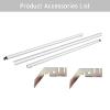 Hecis Double Layer Adjustable Crossbar and Hangers for Pipe and Drape Kit, 8-10ft Width Silvery Aluminum Backdrop Stand view 4
