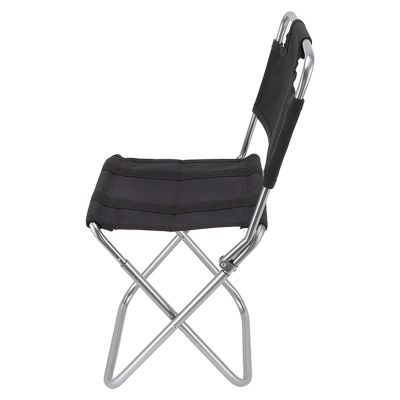 Walfront Folding Chair, Portable Fishing Chair Breathable Fabric Portable Small Backrest Fishing Chair for Camping Barbecue Backpacking
