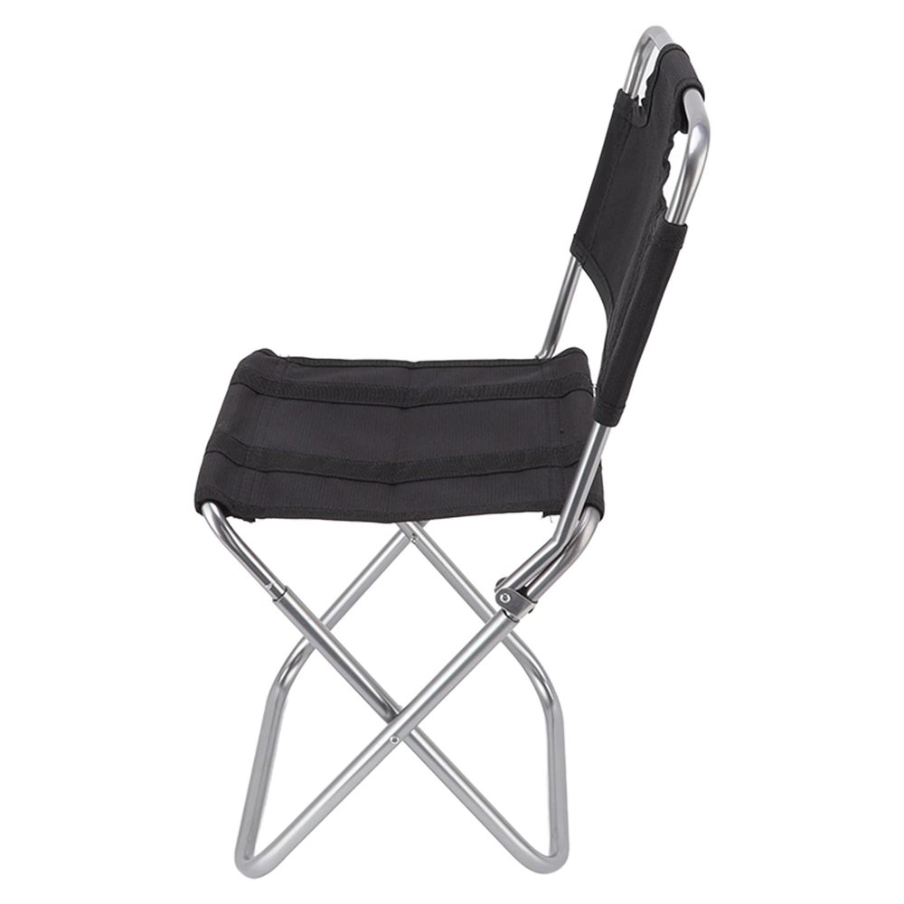 Walfront Folding Chair, Portable Fishing Chair Breathable Fabric Portable Small Backrest Fishing Chair for Camping Barbecue Backpacking