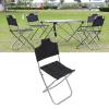Walfront Folding Chair, Portable Fishing Chair Breathable Fabric Portable Small Backrest Fishing Chair for Camping Barbecue Backpacking view 2