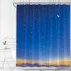 ABONAN Night Starry Sky Shower Curtain (No Glitter) Stars Fantasy Galaxy Universe Black Cosmic Fabric Bathroom Curtains Decor Set with Hook(67" Wx70 H) view 2