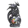 ICE ARMOR 6" H Medieval Silver Dragon Globe with LED Light Statue Fantasy Night Light Decoration Figurine view 1