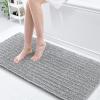 Arotive Luxury Bathroom Rugs 60x20, Extra Soft Thick Absorbent Shaggy Chenille Bath Rugs, Non-Slip Machine Wash Dry, Bath Mats for Bathroom Floor, Tub and Shower, Home Decor Accessories, Light Grey view 1