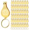 60pcs Personalized 4 in 1 Multi Function Bottle Opener, Gold Nail Clipper, Wedding Favors Brewery, Private Customized, Multitool Gifts for Men view 1