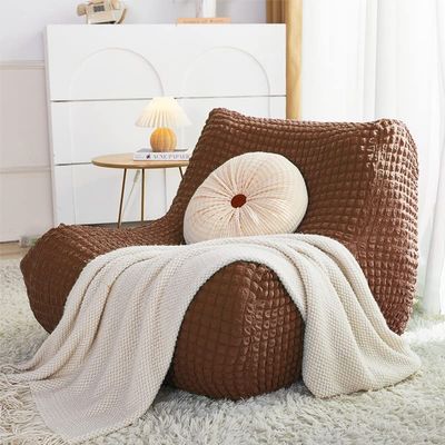Fireside Chair Cover, Stretch Armless Lounge Chaise Slipcover Lazy Floor Sofa Furniture Protector Lounge Chair Slipcover Decorative Bean Bag Couch Cover-Y||Fireside Chair
