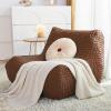 Fireside Chair Cover, Stretch Armless Lounge Chaise Slipcover Lazy Floor Sofa Furniture Protector Lounge Chair Slipcover Decorative Bean Bag Couch Cover-Y||Fireside Chair view 1