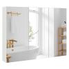 LOKO Large Bathroom Mirror Cabinet, Wall Mounted Medicine Cabinet with 3 Mirrored Doors & Mounting Hardware, Triple Mirror Door Bathroom Wall Cabinet, 36 x 4.5 x 25.5 Inches view 1