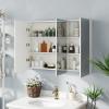 LOKO Large Bathroom Mirror Cabinet, Wall Mounted Medicine Cabinet with 3 Mirrored Doors & Mounting Hardware, Triple Mirror Door Bathroom Wall Cabinet, 36 x 4.5 x 25.5 Inches view 3