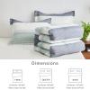 Flysheep 3 Pcs Boho Comforter Set King Size, Sage Green White and Grey Striped Printed Soft Microfiber Reversible Bedding Set for All Season view 4