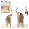ALDEPO Sculpture Tabletop Desk BathDecoration Sculpture,Diamond Couple Champagne Elephant Model Animal Sculpture & Figurines Elepahnt Resin Made view 3